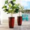 Glitzhome® Oversized Gradient Faux Ceramic Tall Plastic Planters, 2ct.